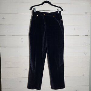 St. John Sport Women Velvet Pants Classic Preppy.